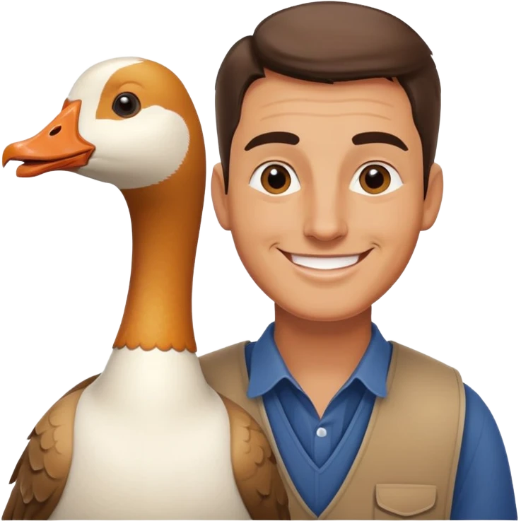 man with goose emoji