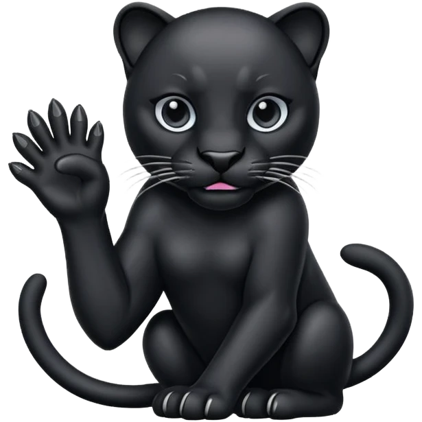 A panther being declawed  emoji