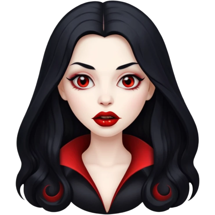 Vampire woman with huge lips emoji