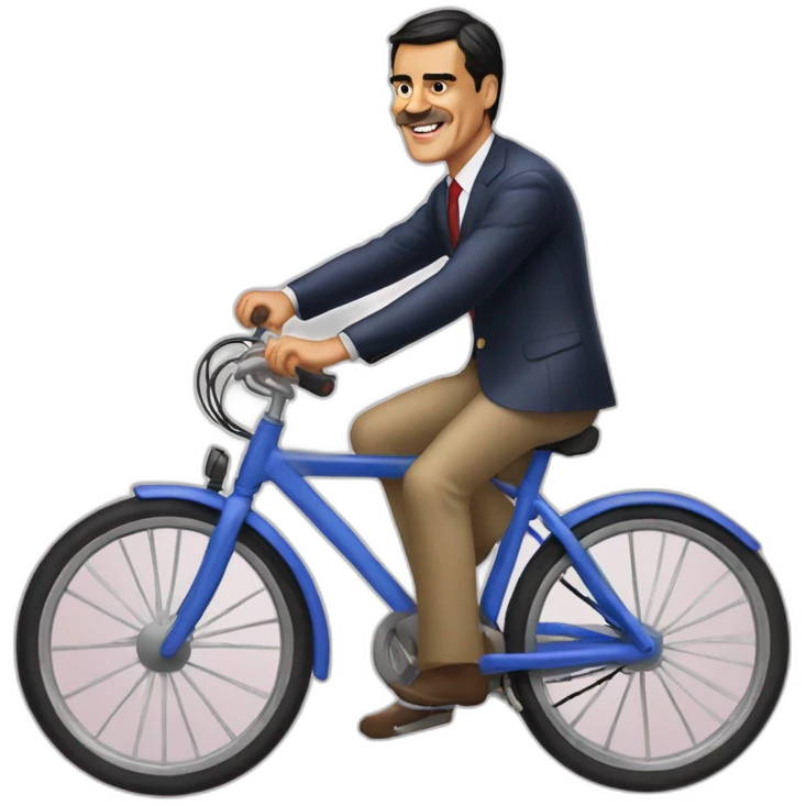 Pedro sanchez riding a bike emoji