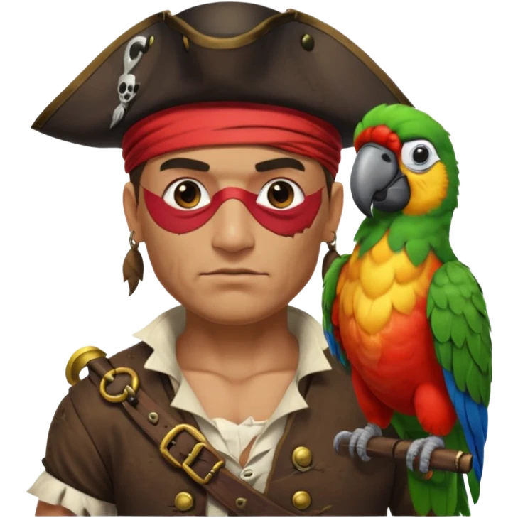 pirate and parrot emoji