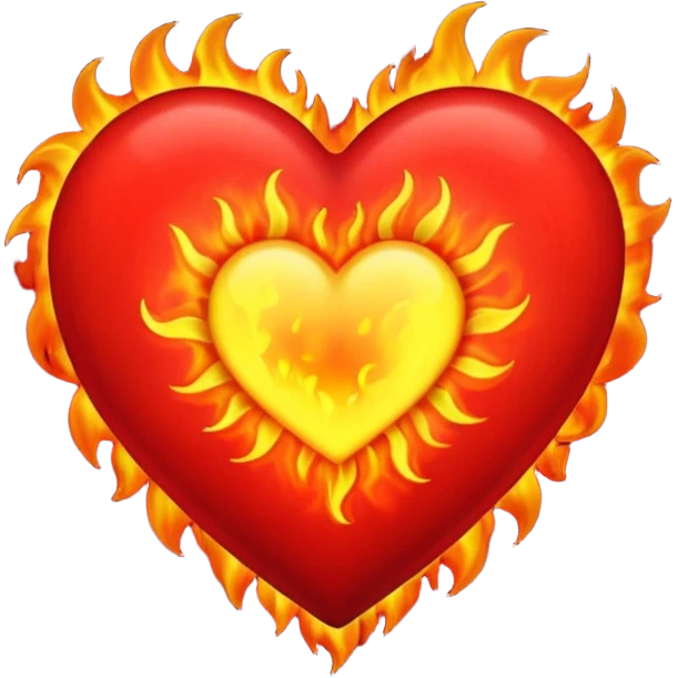 Fiery red heart emoji