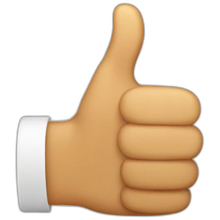 Emotionless emoji Thumbs up emoji
