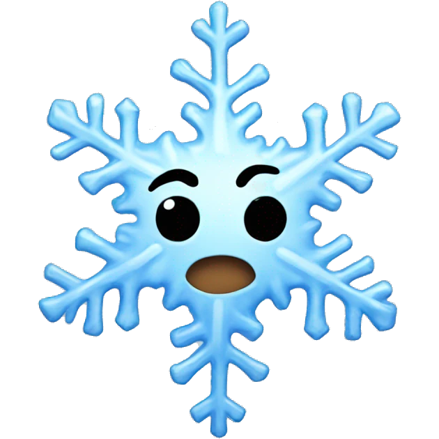 Melting snowflake emoji