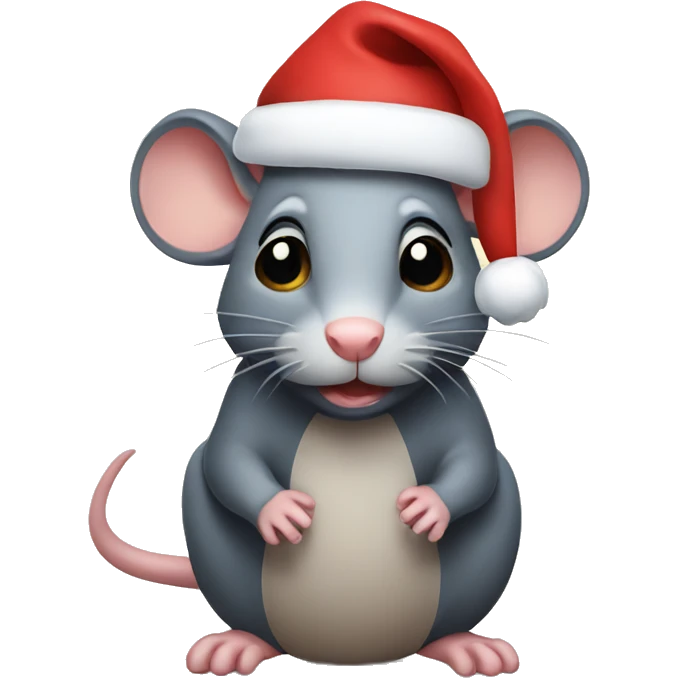 Christmas rat emoji