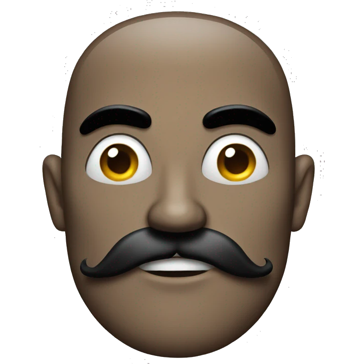 Evil man with mustache emoji