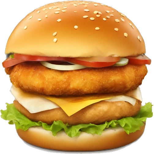 chicken burger emoji