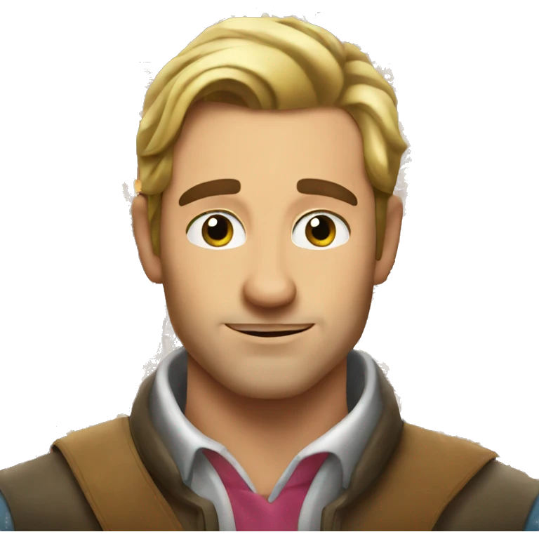 a man looks at princesses and ponies emoji