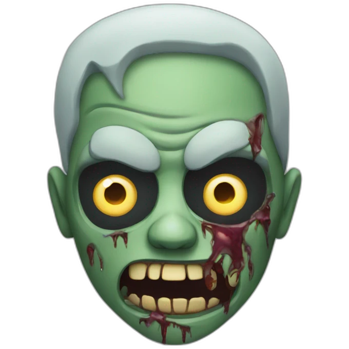 Very scary zombie emoji