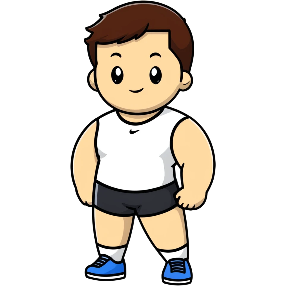 athlete with white skin and curvy brown hair emoji