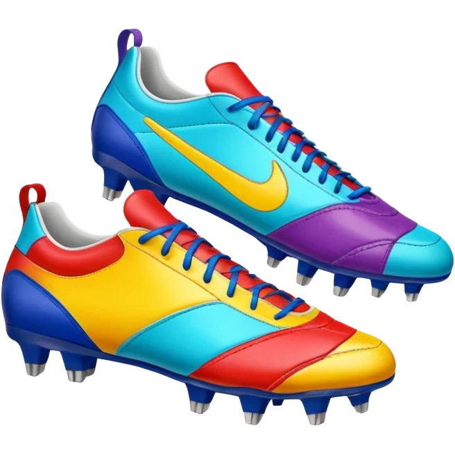 colorful football boots emoji