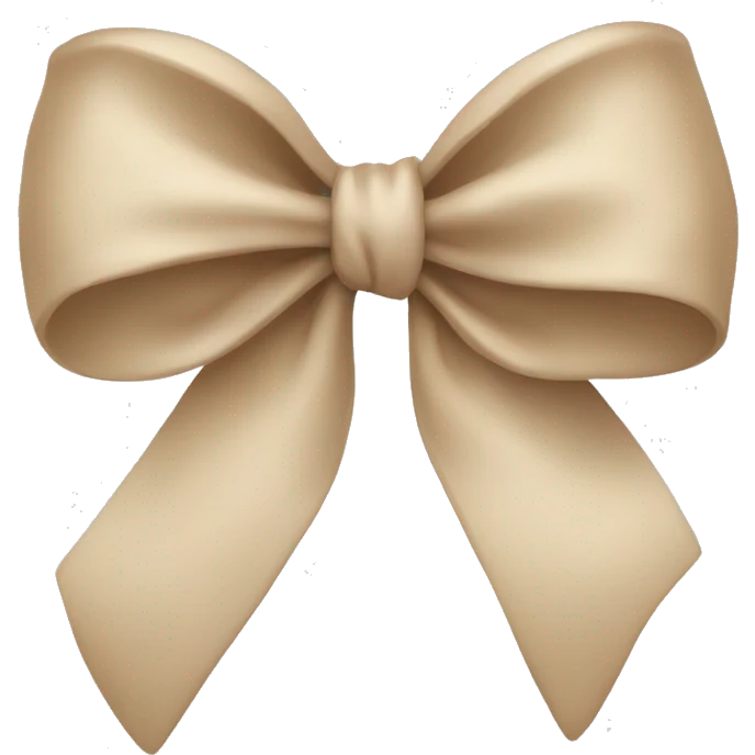 Beige bow emoji