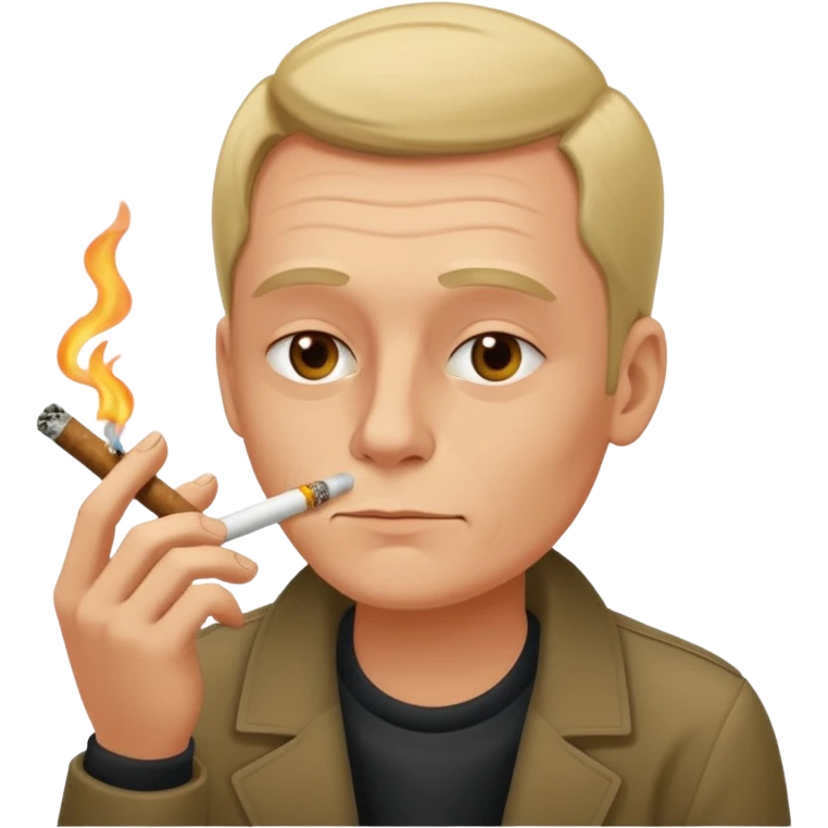 Emoji of Vytautas Eismontas smoking weed emoji