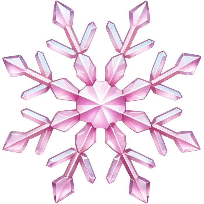 Pastel Pink crystal gemstone snowflake  emoji