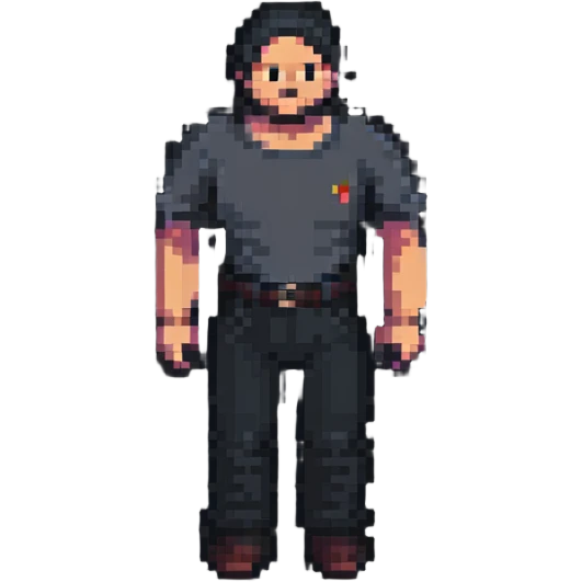 pixel art of a fisherman, just the man, no fishing gear or background emoji