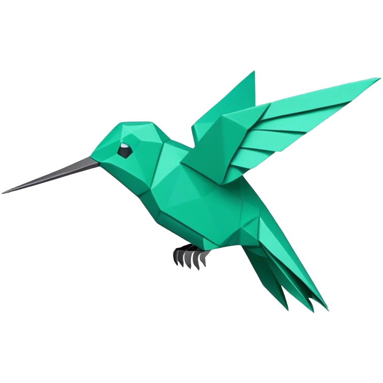 origami colibri emoji