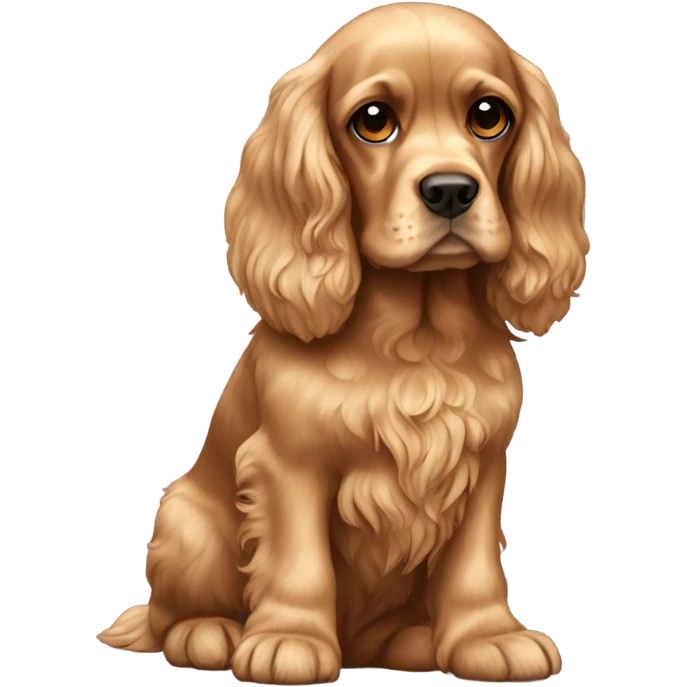 Cocker spaniel golden a bit dark emoji