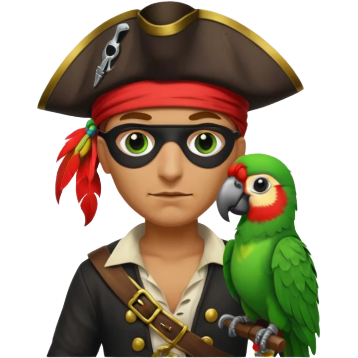 pirate and parrot emoji