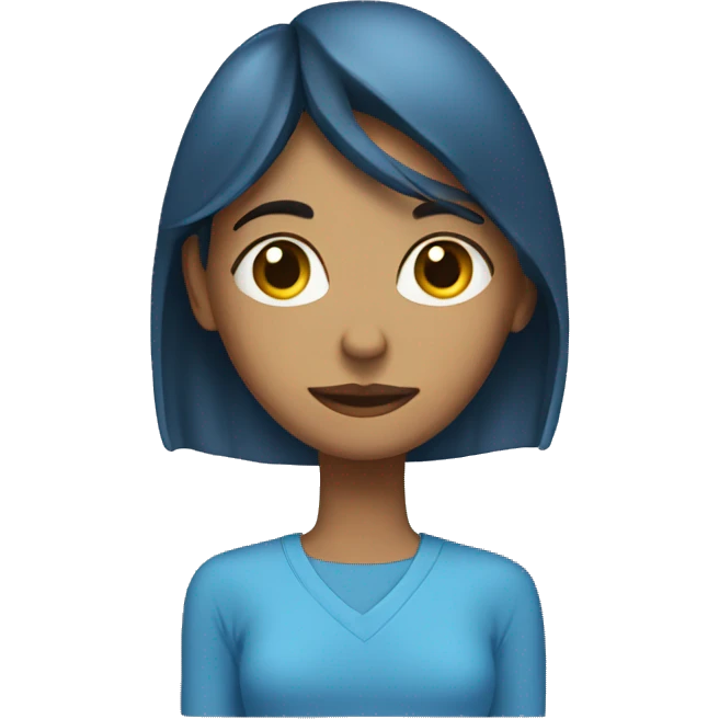 Feeling blue With a woman emoji