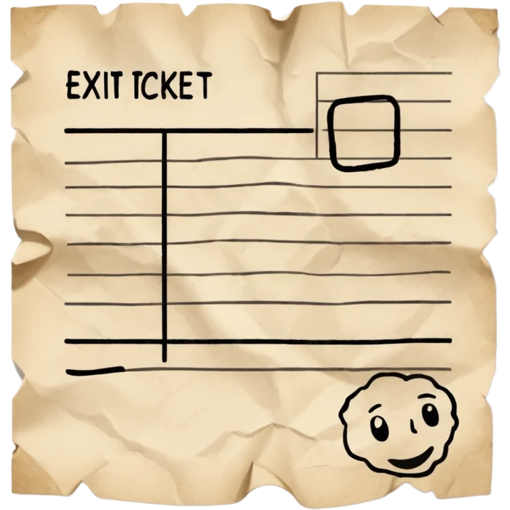exit ticket emoji