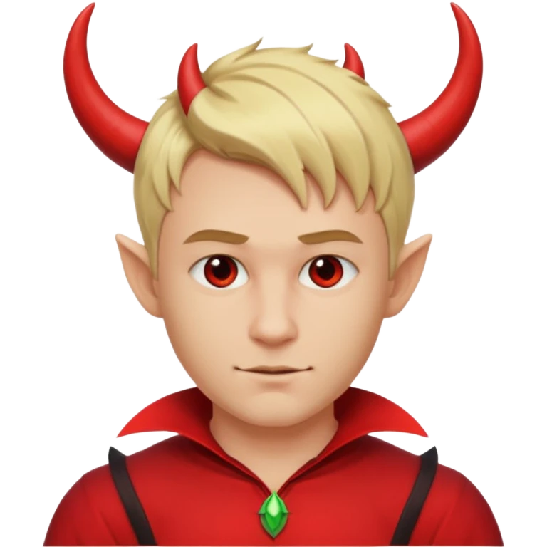 blonde short hair man devil with shirt emoji