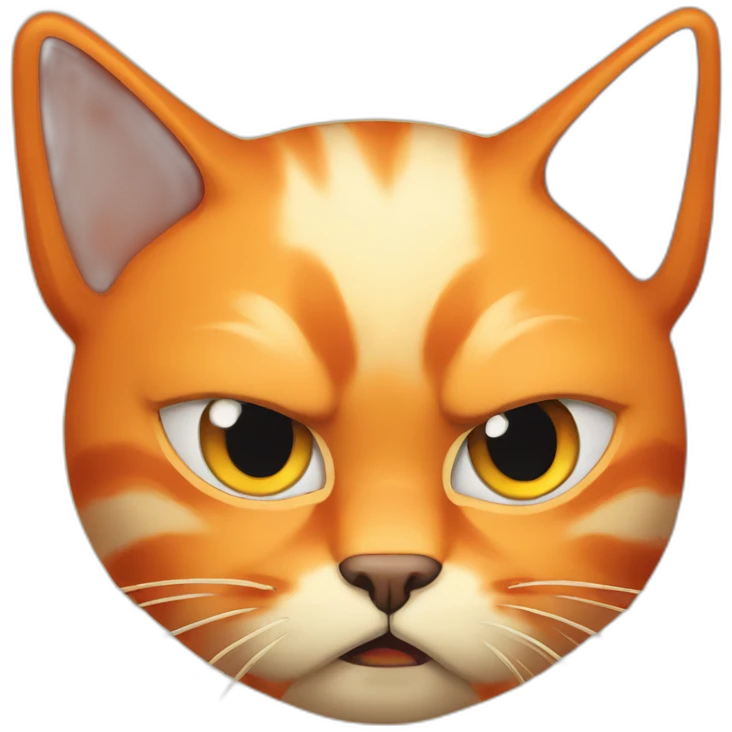 angry orange cat emoji