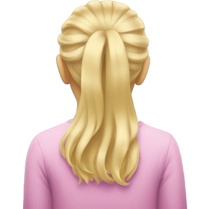 blonde hair rear emoji