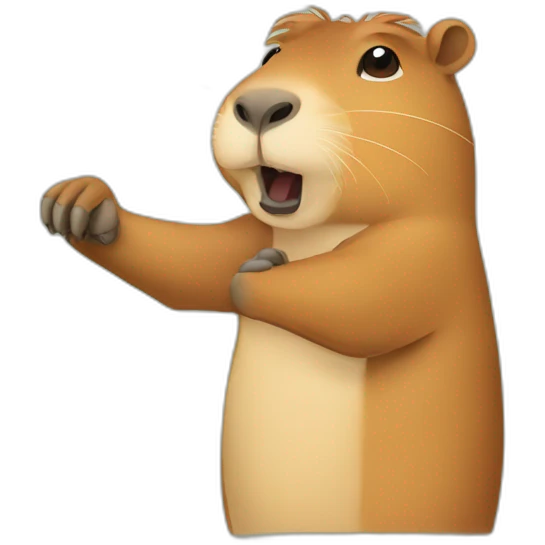 capybara doing italian gesture emoji