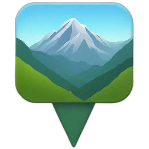location pin with mountain inside emoji