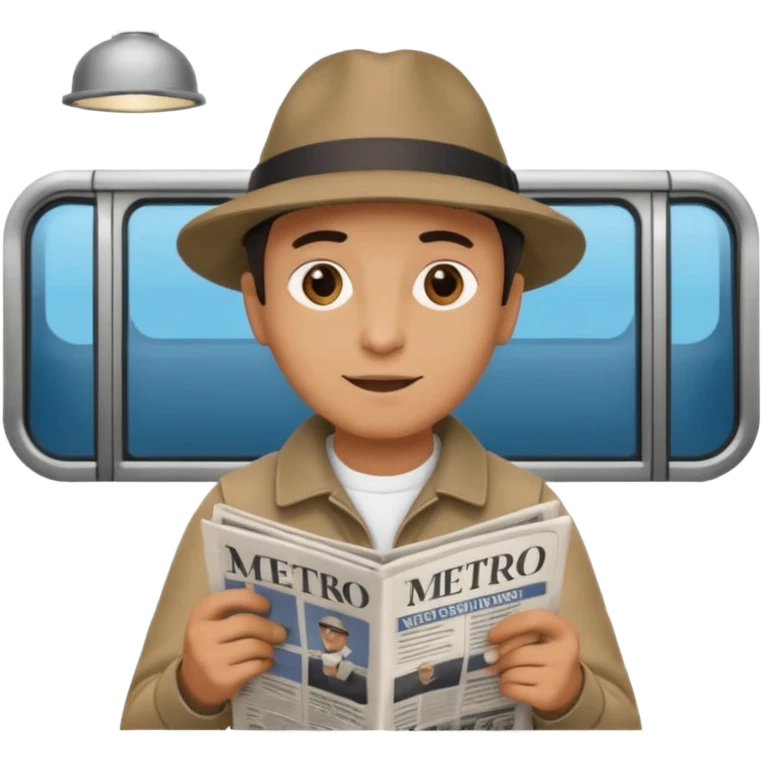 men sit in metro emoji