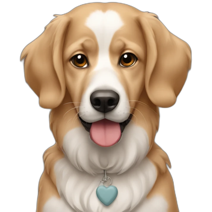 Chien avec des jumelles  emoji