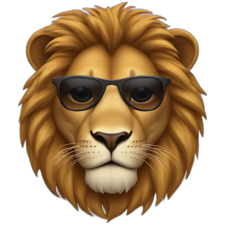 Lion with sunglasses emoji