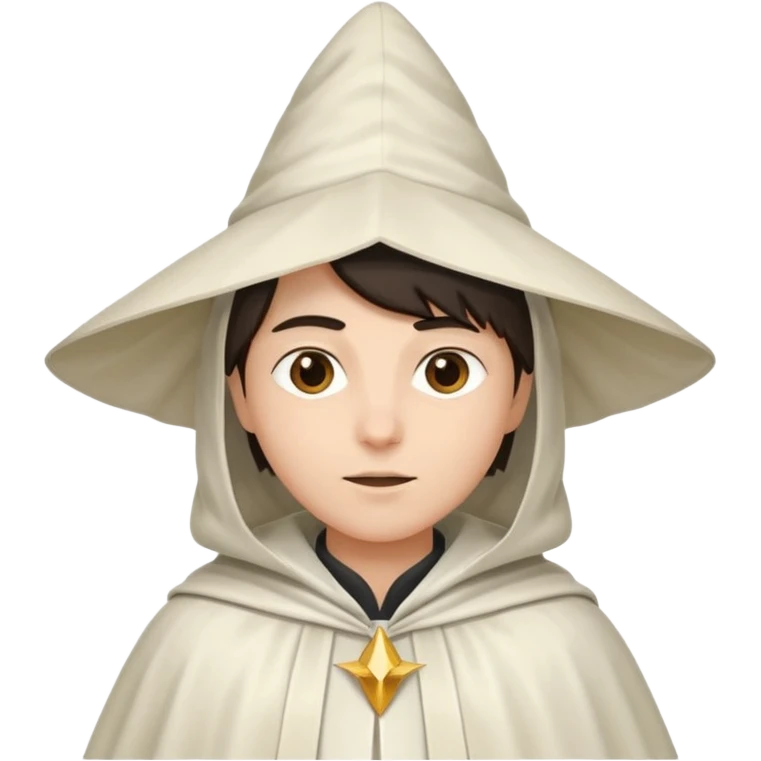 Pointy hat white cloak emoji