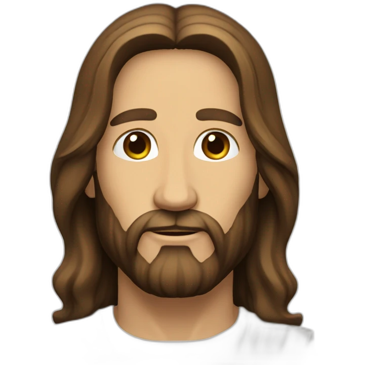 Jesus Christ half-length and underneath the text "I have seen that emoji