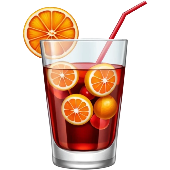 Ein Glas Negroni mit einer Kirsche als Deko emoji