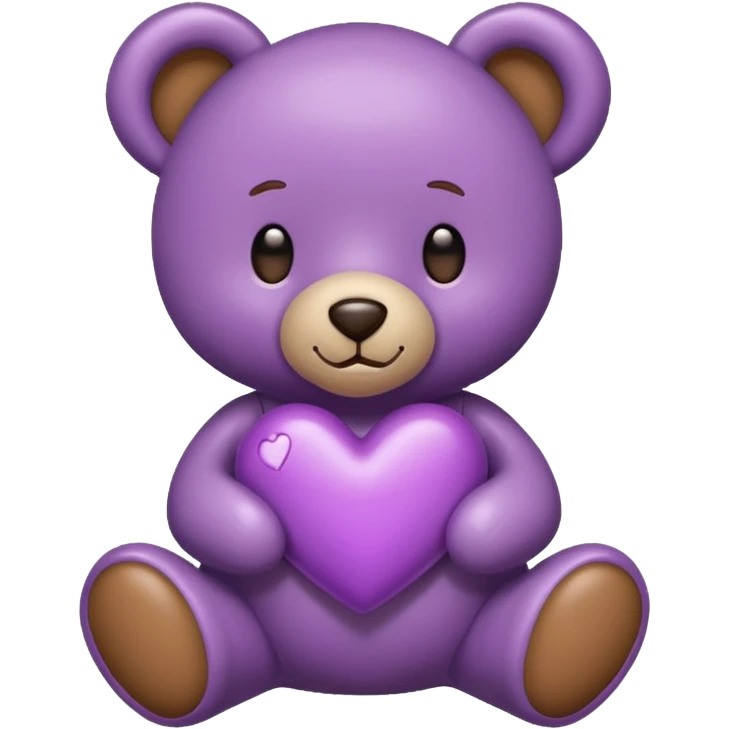 cuore viola e orsetto emoji