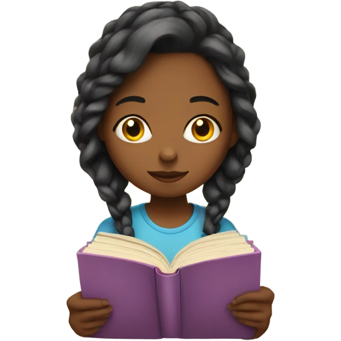 girl reading a book emoji