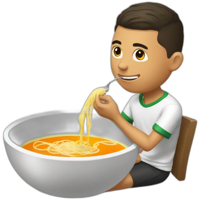 Ronaldo eating broth emoji