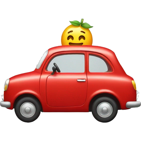 front of little red car emoji