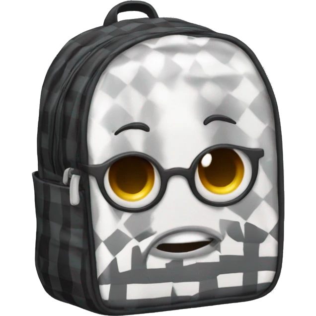 black checked backpack ghotick emoji