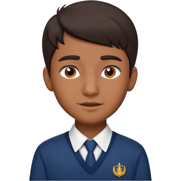 Indian male teenage student, brown skin, dark hair emoji