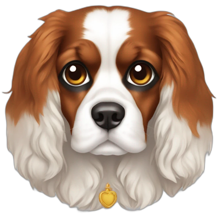 king charles cavalier tricolor emoji