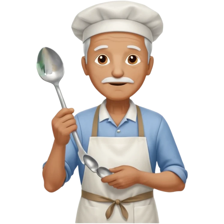 old man kitchen worker emoji