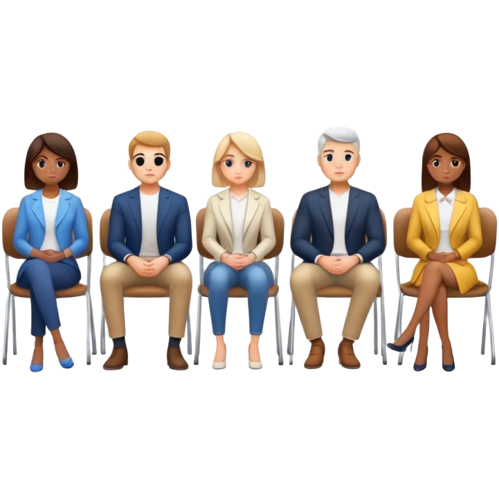 people facing away sitting in chairs emoji