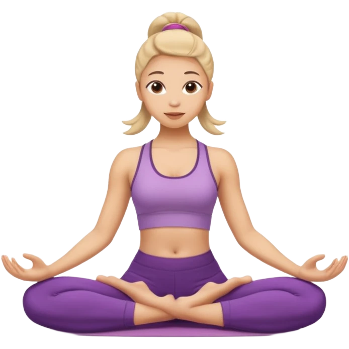 Девушка занимается йогой  emoji
