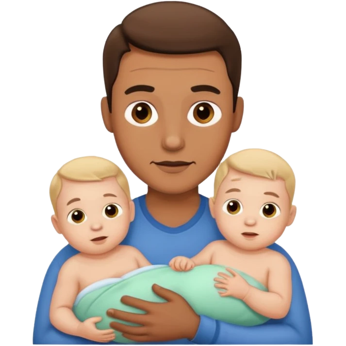 man with three babies emoji