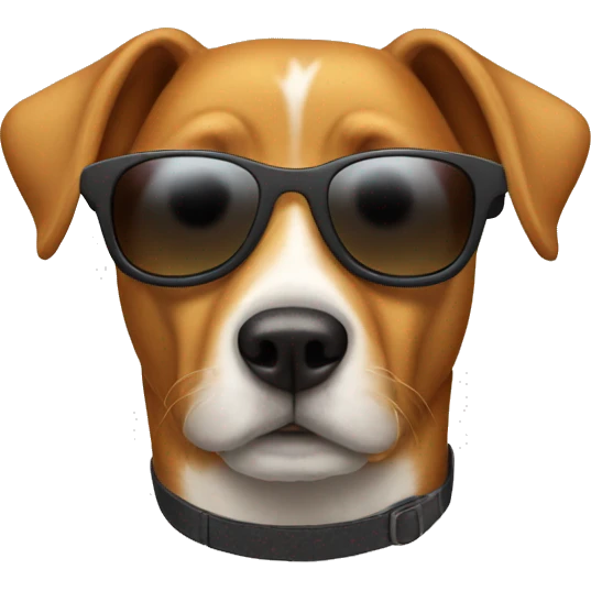 Dog wearing sunglasses emoji