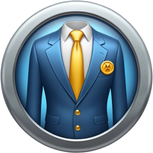 suit button no smiley emoji