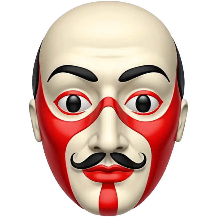 Money Heist, Dali mask, realistic emoji