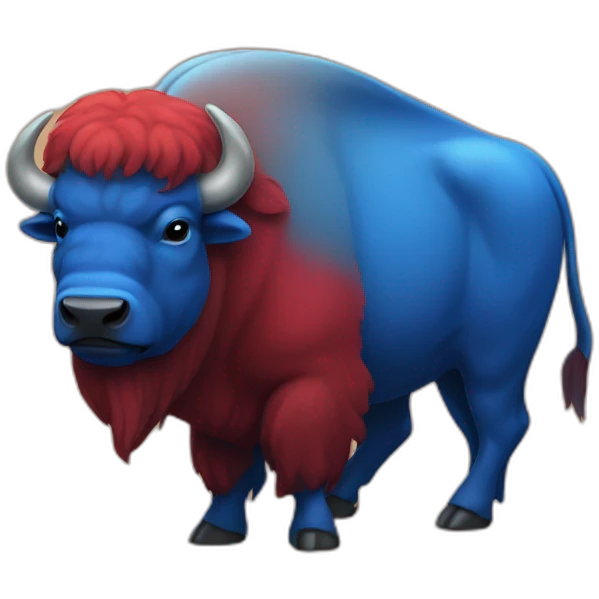Red/Blue Bison emoji